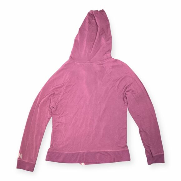 VICTORIA’S SECRET Women’s Pink Long Sleeve Zip Hoodie Size Medium - Picture 2 of 7